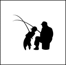 Load image into Gallery viewer, Fishing Buddies Kid And Grandpa/Dad Vinyl Decal