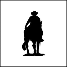 Load image into Gallery viewer, Cowboy Riding Horse Vinyl Decal