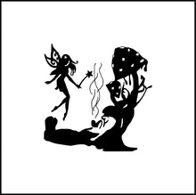 Load image into Gallery viewer, Mushroom With Fairy Vinyl Decal