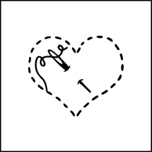 Load image into Gallery viewer, Love For Sewing/Stitching Heart And Needle Vinyl Decal