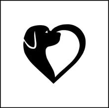 Load image into Gallery viewer, Dog And Heart Symbol Vinyl Decal