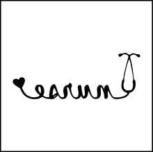 Load image into Gallery viewer, Nurse Script in Stethoscope Vinyl Decal