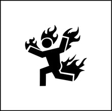 Load image into Gallery viewer, Stickman On Fire Vinyl Decal