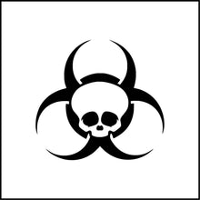 Load image into Gallery viewer, Biohazard With Skull Symbol Vinyl Decal