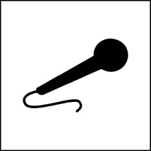 Load image into Gallery viewer, Microphone And Cord Vinyl Decal