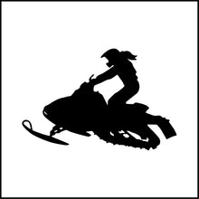 Load image into Gallery viewer, Girl Snowmobiler/Sledder Vinyl Decal