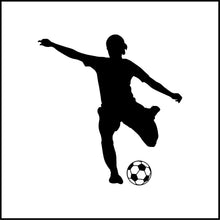 Load image into Gallery viewer, Guy Kicking Soccerball Vinyl Decal