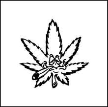 Load image into Gallery viewer, Pot Leaf Smoking Funny Vinyl Decal