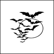 Load image into Gallery viewer, Bats And Moon Silhouette Vinyl Decal