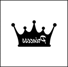 Load image into Gallery viewer, Crown With Princess Writing Vinyl Decal