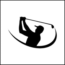 Load image into Gallery viewer, Guy Swinging Golf Club #2 Vinyl Decal