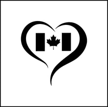 Load image into Gallery viewer, Canadian Flag In Heart Vinyl Decal