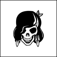 Load image into Gallery viewer, Girl Skull Vinyl Decal