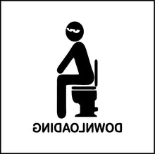 Load image into Gallery viewer, Downloading Guy Pooping Funny Vinyl Decal