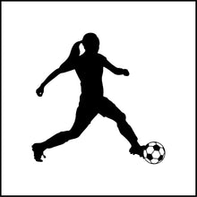Load image into Gallery viewer, Girl Kicking Soccerball Vinyl Decal