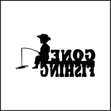 Load image into Gallery viewer, Gone Fishing With Little Boy Vinyl Decal