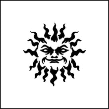 Load image into Gallery viewer, Angry Faced Sun Vinyl Decal