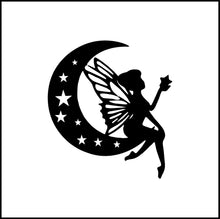Load image into Gallery viewer, Fairy Sitting On Moon Vinyl Decal