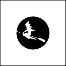 Load image into Gallery viewer, Witch And Moon Silhouette Vinyl Decal