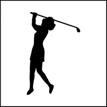 Load image into Gallery viewer, Lady Swinging Golf Club #2 Vinyl Decal