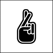 Load image into Gallery viewer, Fingers Crossed/Hand Vinyl Decal
