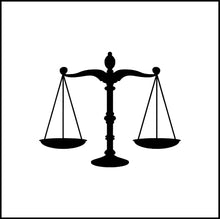 Load image into Gallery viewer, Law Scales Of Justice Symbol Vinyl Decal