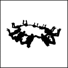 Load image into Gallery viewer, Skydivers Diving In Circle Vinyl Decal