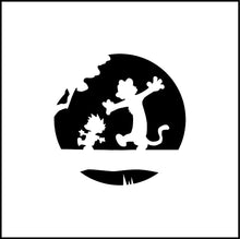 Load image into Gallery viewer, Calvin and Hobbes Circle Vinyl Decal