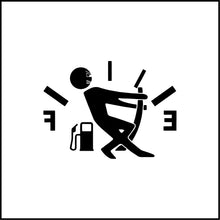 Load image into Gallery viewer, Guy Gas Gauge Funny Vinyl Decal