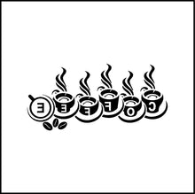 Load image into Gallery viewer, Coffee Cups And Coffee Beans Vinyl Decal