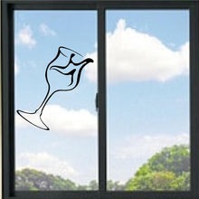 Load image into Gallery viewer, Wine Glass Spilling Vinyl Decal
