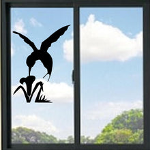 Load image into Gallery viewer, Hummingbird And Flower Vinyl Decal
