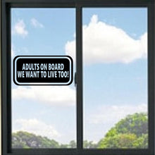Load image into Gallery viewer, Adults On Board Funny Vinyl Decal
