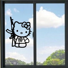 Load image into Gallery viewer, Hello Kitty With Gun Vinyl Decal
