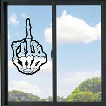 Load image into Gallery viewer, Skeleton Hand Middle Finger #2 Vinyl Decal
