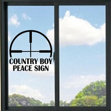 Load image into Gallery viewer, Country Boy Peace Sign Vinyl Decal
