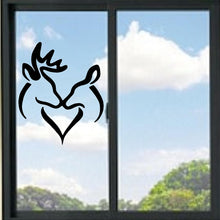 Load image into Gallery viewer, Buck and Doe Love Heart Vinyl Decal
