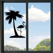 Load image into Gallery viewer, Flamingo And Palm Tree Vinyl Decal
