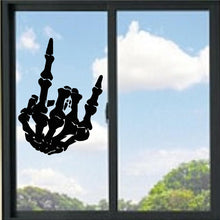 Load image into Gallery viewer, Skeleton Hand Rock On Vinyl Decal
