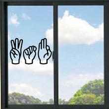 Load image into Gallery viewer, WTF (What The Fuck) Sign Language Vinyl Decal
