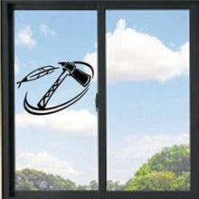 Load image into Gallery viewer, Tomahawk And Feather Vinyl Decal
