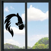 Load image into Gallery viewer, Cowgirl and Horse #2 Silhouette Vinyl Decal
