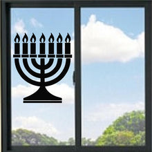 Load image into Gallery viewer, Hannukkah Jewish Candle Holder Vinyl Decal
