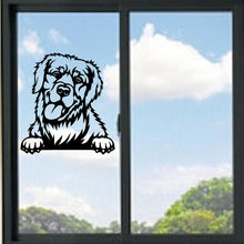 Load image into Gallery viewer, Golden Retriever Peeking Dog Vinyl Decal
