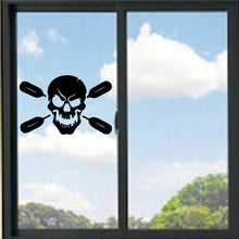 Load image into Gallery viewer, Skull With Oars Vinyl Decal
