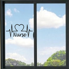 Load image into Gallery viewer, Nurse Script and Heart Vinyl Decal
