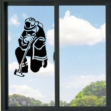 Load image into Gallery viewer, Kneeling Firefighter Fireman Vinyl Decal
