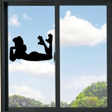 Load image into Gallery viewer, Cute Woman Rollerblades Pin Up Vinyl Decal
