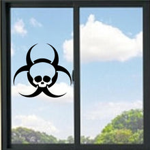 Load image into Gallery viewer, Biohazard With Skull Symbol Vinyl Decal

