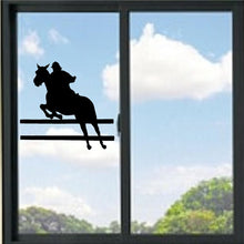 Load image into Gallery viewer, Horse Rider Jumping Fence Equestrian Vinyl Decal #2 Vinyl Decal
